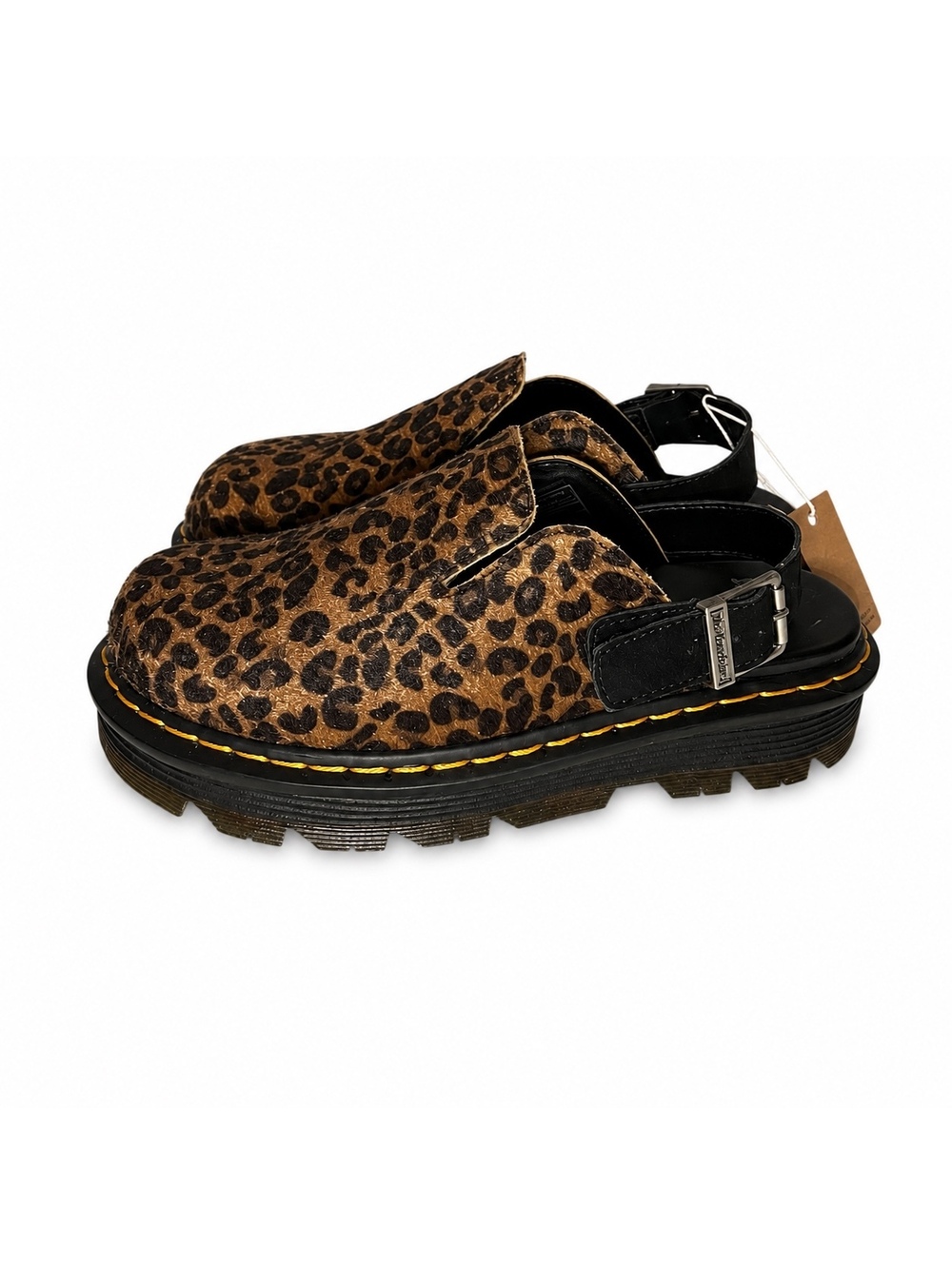 Dr. Martens Wildhorse Leopard Print Slingback Mules NWT W US 8.5 - Picture 3 of 6